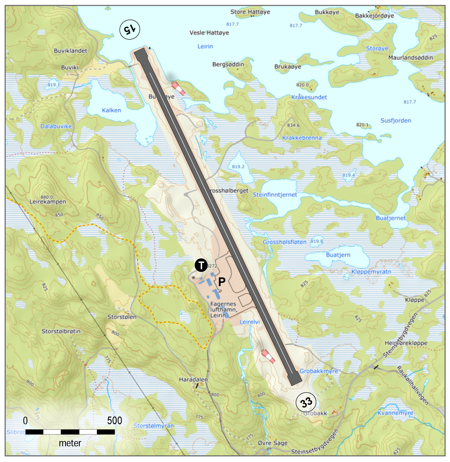 Fagernes lufthavn, Leirin