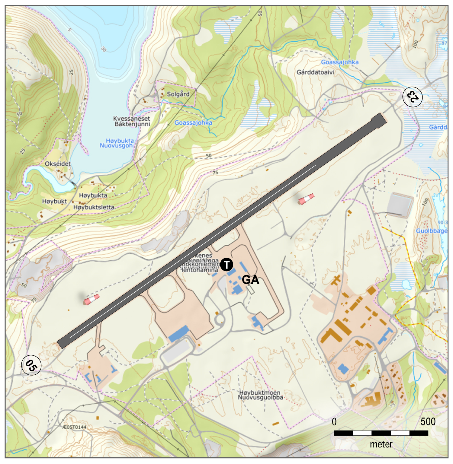 Kirkenes lufthavn, Høybuktmoen